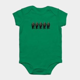 Five Bernie Sanders Mittens Holding Shamrocks for St Patricks Day Baby Bodysuit